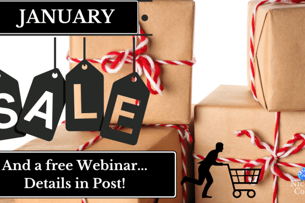January Sale News And My Free Webinar